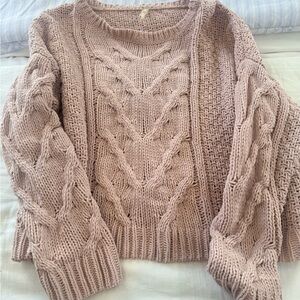 Chunky Knit Pink Sweater